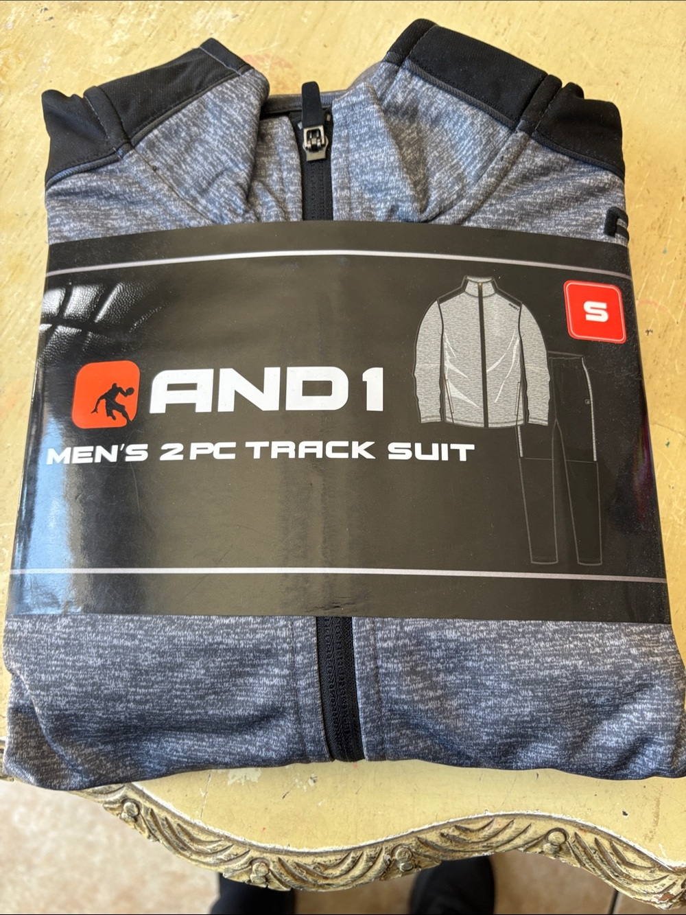 AND1 Men's Gray & Black Lightweight Track Jacket